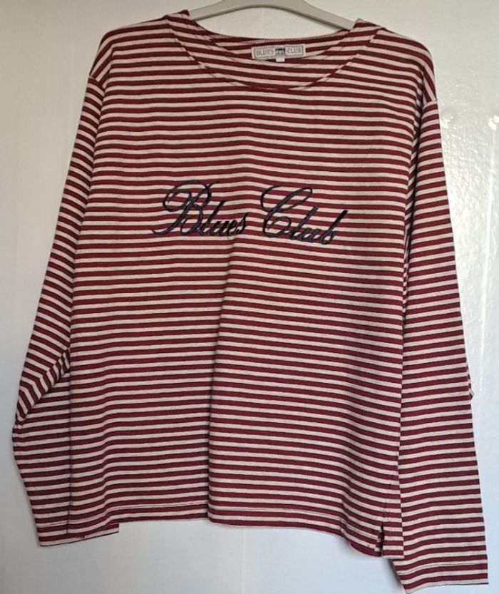 T-Shirt manches longues rayures rouges