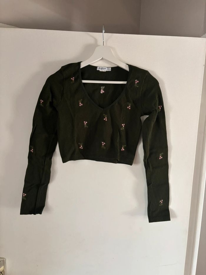 Crop top manches longues Stradivarius