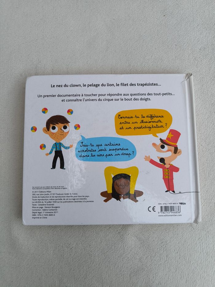 Livre Mon cirque à toucher Milan - photo numéro 3