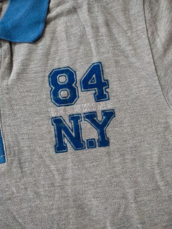 Tee-shirt polo manches courtes gris bleu Redskins 16 ans - photo numéro 2