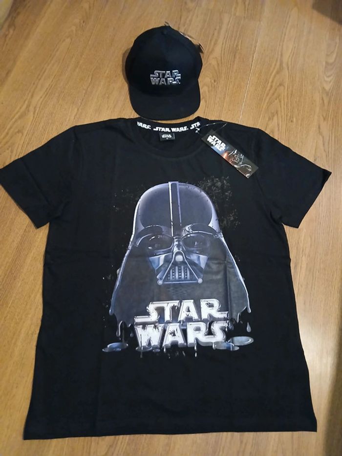 Lot homme T-shirt star wars+1caquette star wars