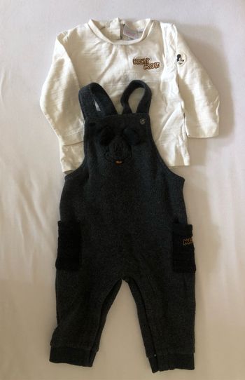 Ensemble T-shirt manches longues + salopette