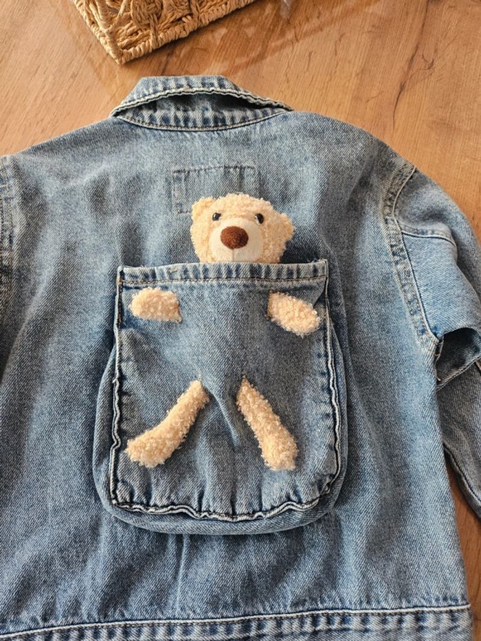 Veste en jean avec nounours - photo numéro 5