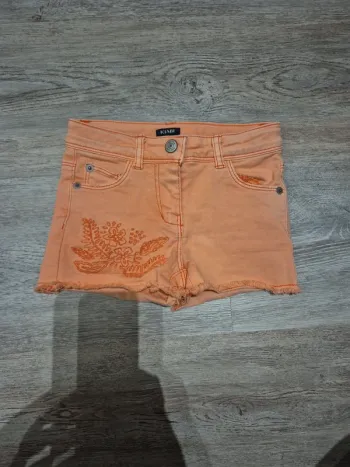 Short en jean orange