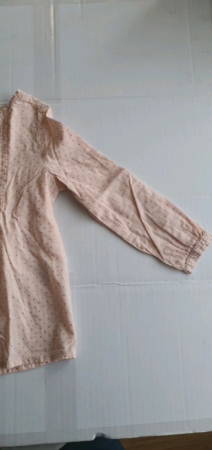 Tunique rose pâle à pois pailletté Kiabi 6 ans - photo numéro 2