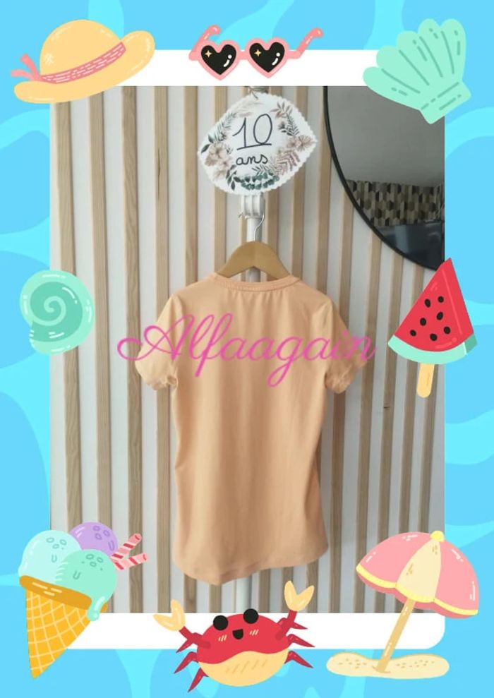 T-shirt Adidas orange 10ans - photo numéro 4