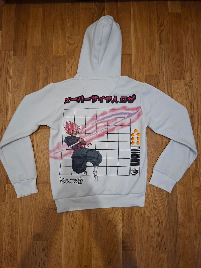 Sweat à capuche blanc dragon ball - photo numéro 2