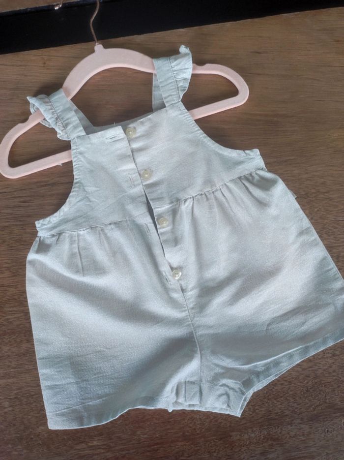 Salopette short obaibi 6 mois pailleté - photo numéro 2