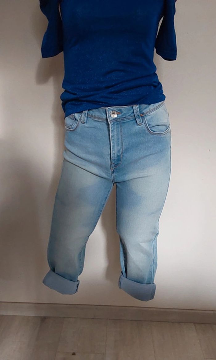 Jean moderne boyfriend bleu clair T 38 - photo numéro 2
