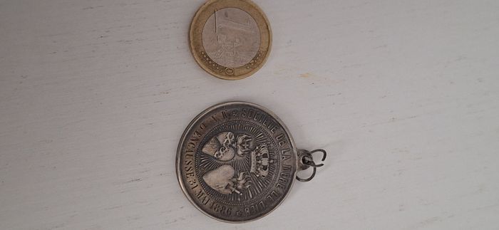 Médaille ancienne religion ,marie,M.A D'encausse 1886 - photo numéro 4