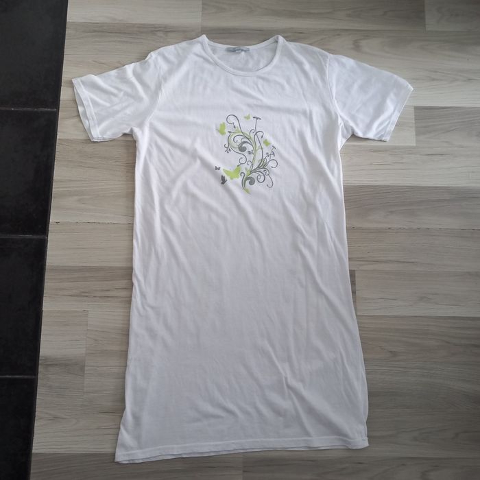 Chemise de nuit blanc imprimé Ici et Maintenant taille 38