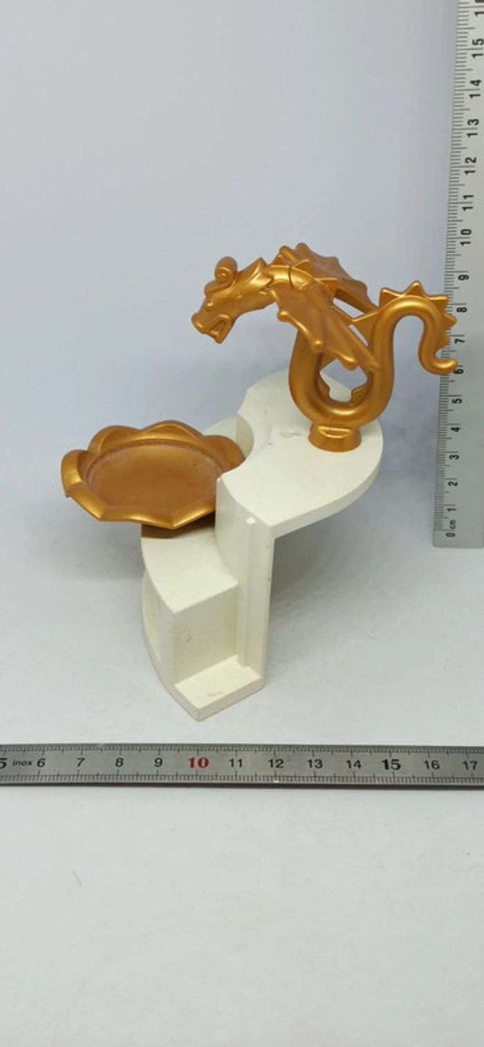 Décor de fontaine avec dragon doré playmobil - photo numéro 5