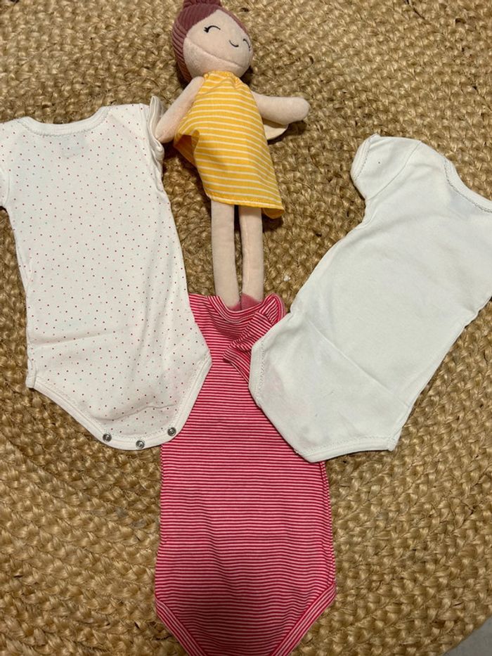 Lot de 3 bodies bébé fille petit bateau - photo numéro 4