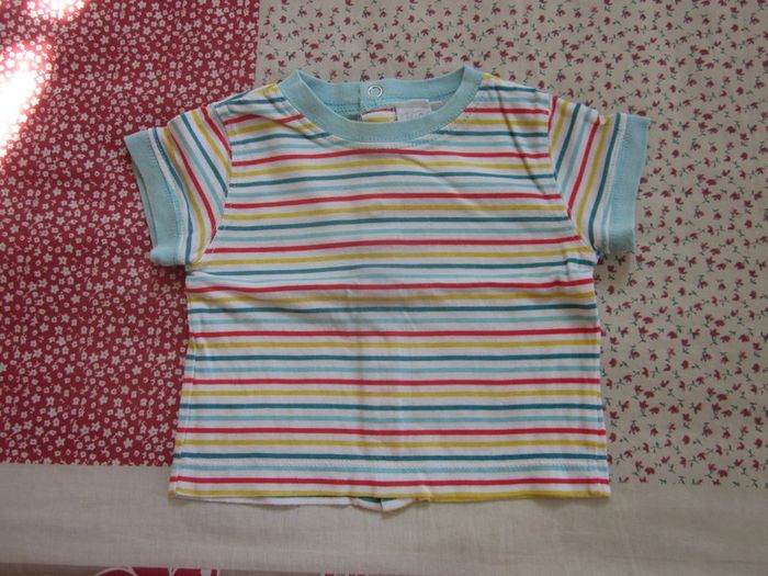 T-Shirt manches courtes rayé 1 mois