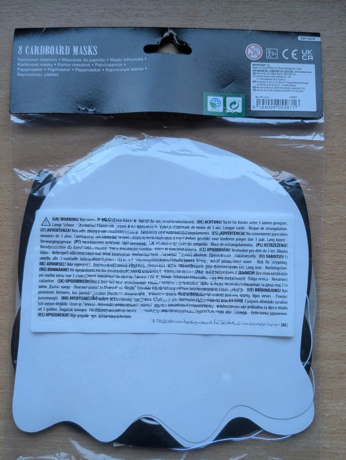 8 Masques en Carton Citrouille Halloween Neufs - photo numéro 2