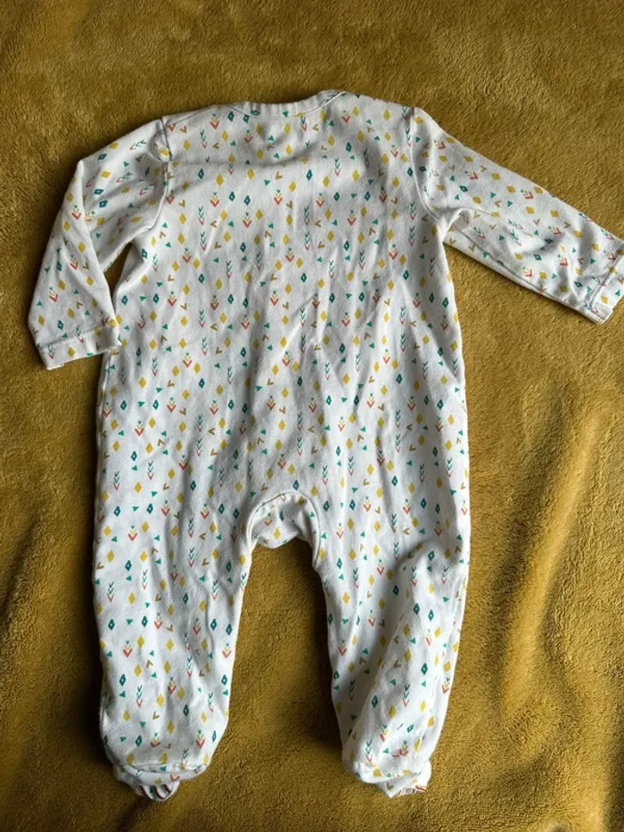 Pyjamas coton léger 56cm renard - photo numéro 4