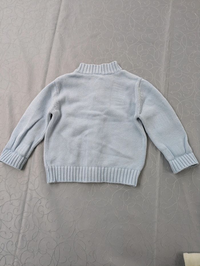 Gilet bleu taille 74 cm - photo numéro 2