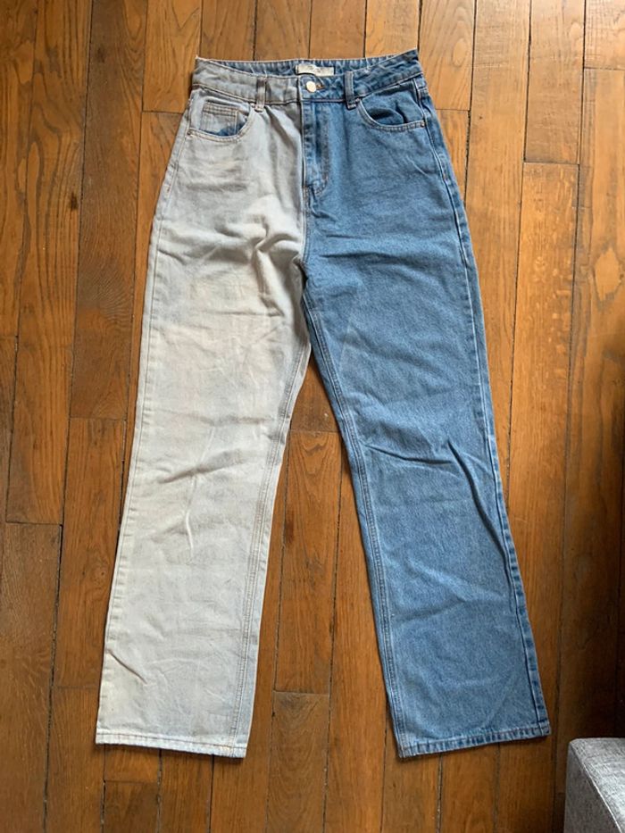 Jeans bicolore taille 38 M - photo numéro 3