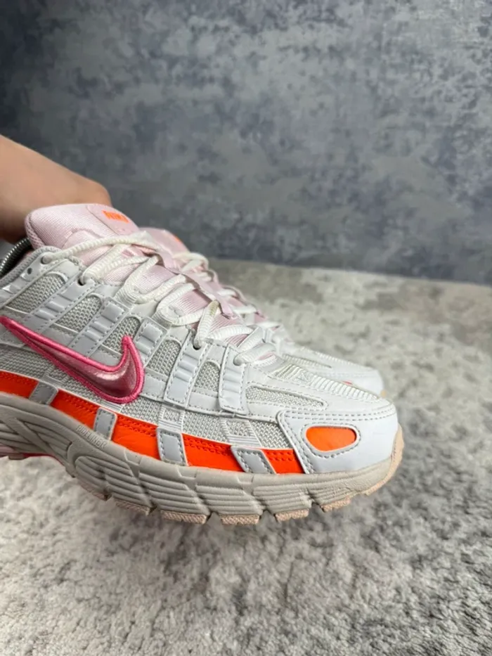Nike P-6000 Running Digital Pink - White & Orange & Pink - photo numéro 13