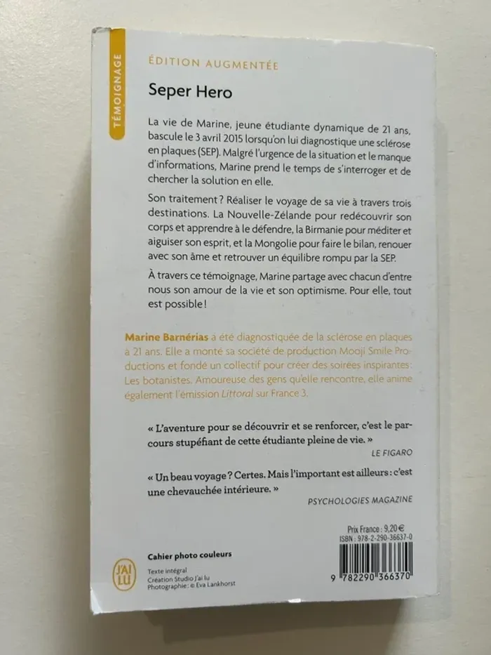 Livre de Marine Barnérias - Seper Hero- Le voyage interdit qui a donné sens à ma vie - photo numéro 2