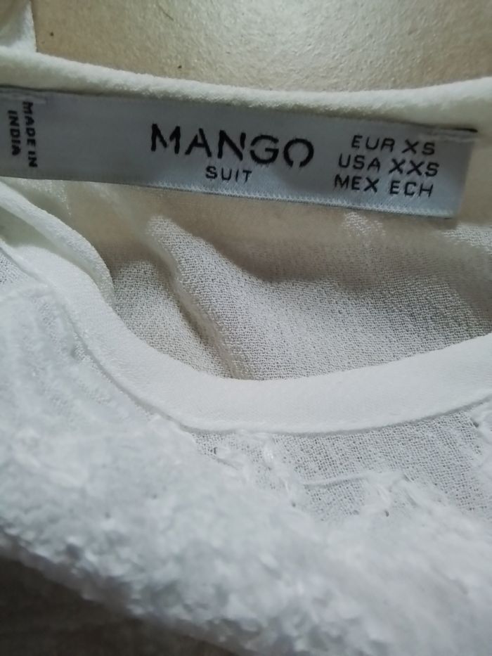 Blouse sans manche blanche femme en XS MANGO TBE - photo numéro 4