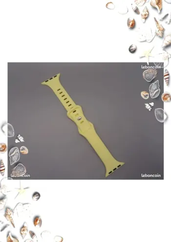 Bracelet en silicone pour montre  SE 8 7 6 5 pour boitier 38 40 41 bracelet silicone jaune