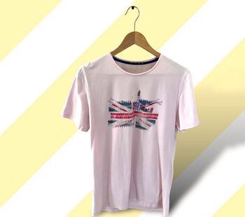 T-shirt coton rose pastel motifs United Kingdom Sixth June