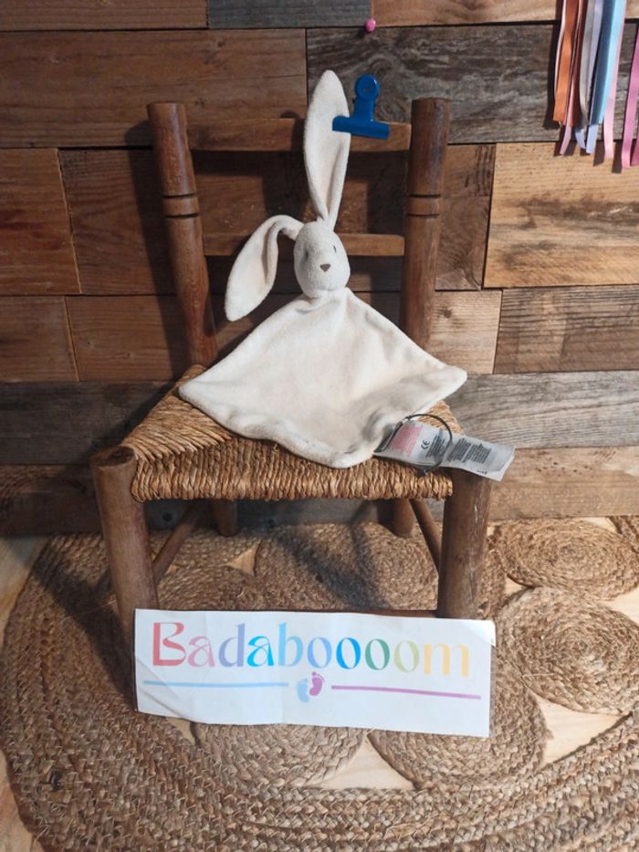 Doudou lapin blanc sergent major tbe