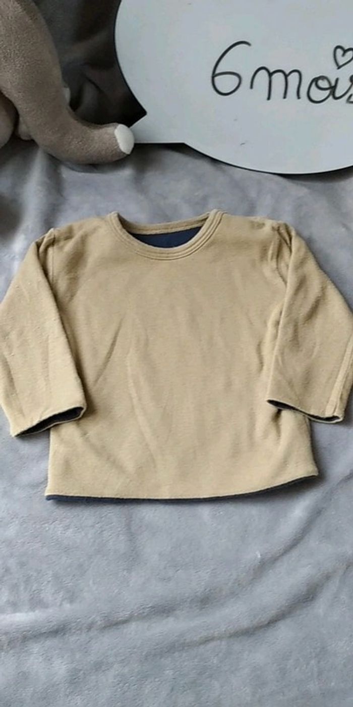 Tee shirt épais manches longues réversible Garçon 6 mois Petit bateau - photo numéro 10
