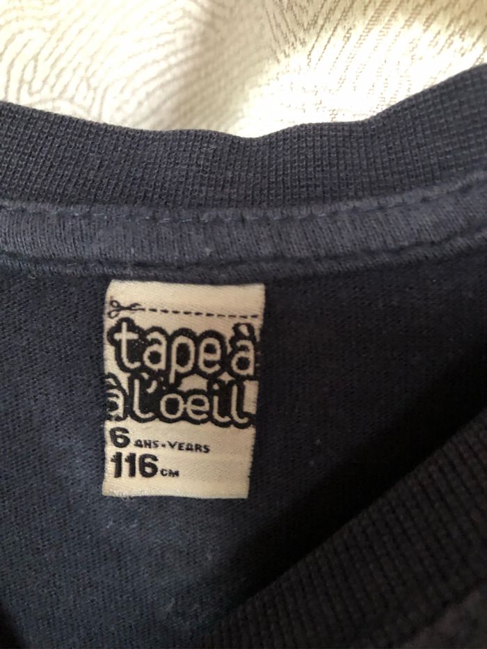 T-shirt bleu Marine imprimé 6 ans Tape à l’œil - photo numéro 2
