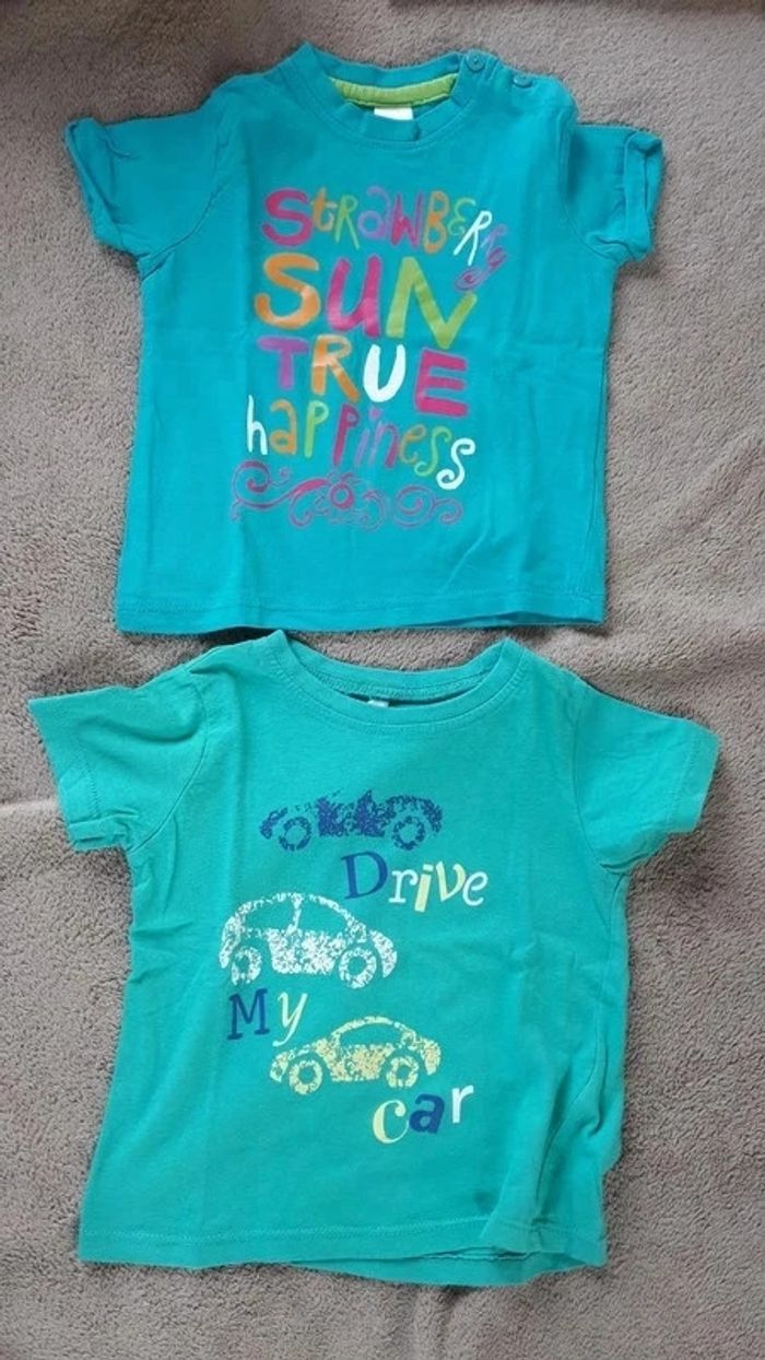 Lot t-shirts garçon 9-12 mois - photo numéro 4