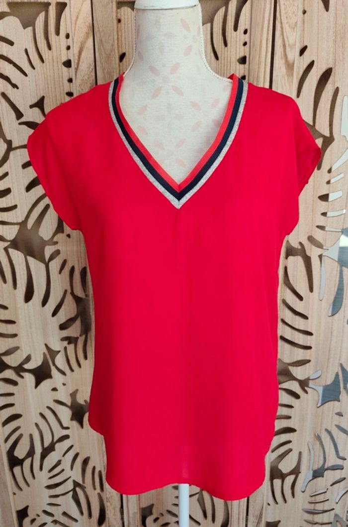 Blouse fluide et légère col V Taille 2 Rue des Abbesses