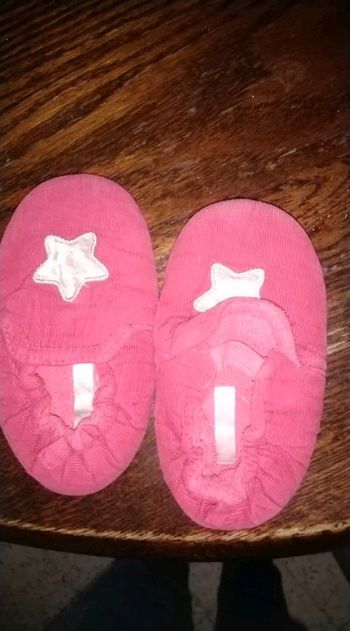 Pantoufles rose foncer