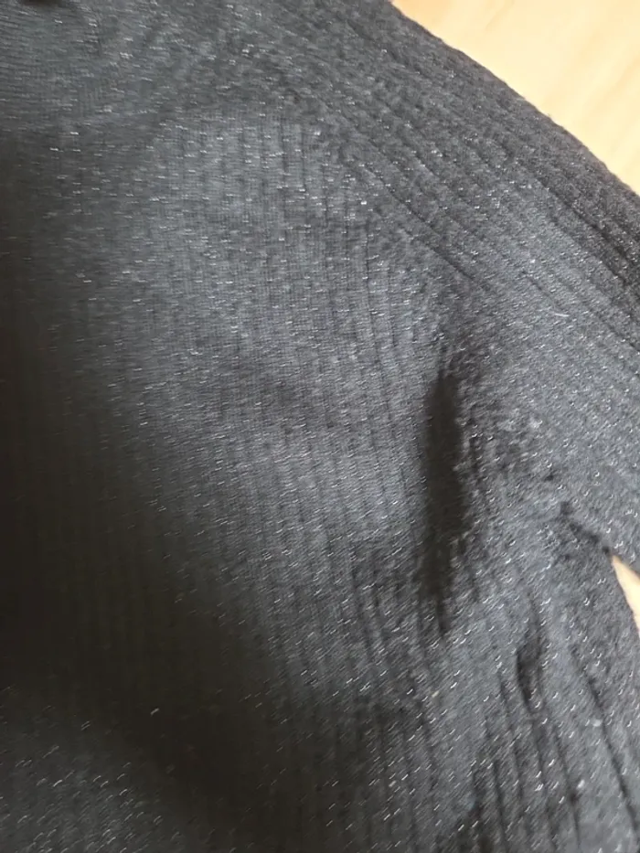 Pull col rouleau 12ans TAO noir pailleté - photo numéro 2