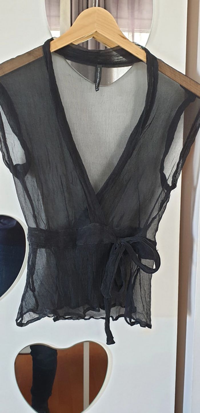 Gilet voile noir Naf-Naf 36