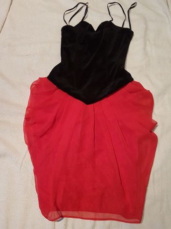 Robe bustier rouge et noire Ann Green