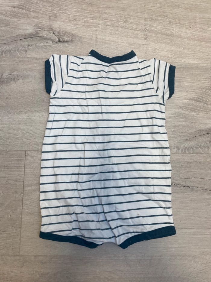Barboteuse rayée bleue - photo numéro 2