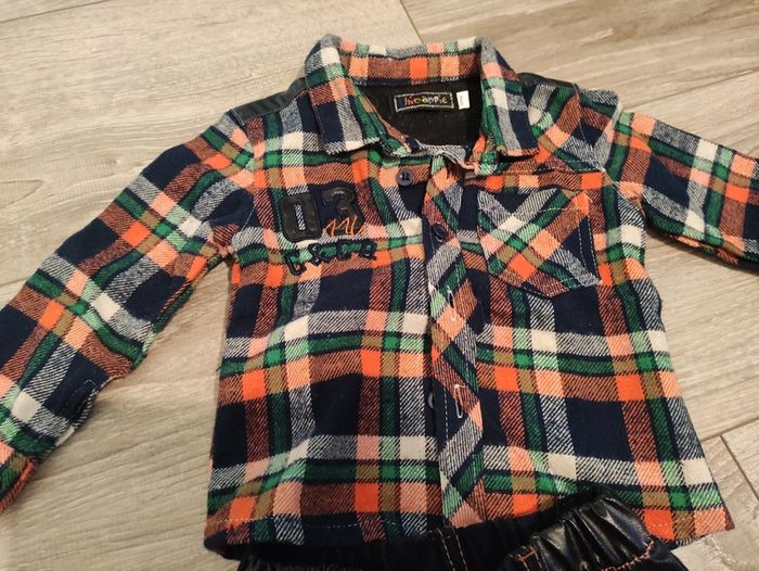 Ensemble Neuf bébé garçon jeans + Chemise CHicaprie 12 mois - photo numéro 2