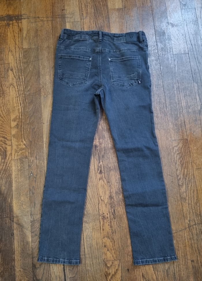 pantalon en jean noir slim tape à l'œil slim Victor taille 12 ans - photo numéro 3