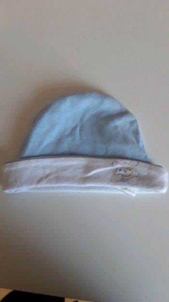 Bonnet bébé bleu taille unique