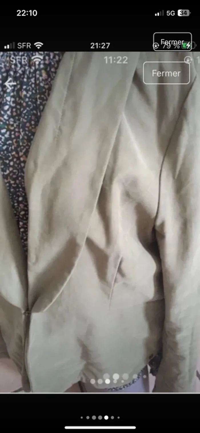 Magnifique blazer en 42 de la boutique Bonobo type peau de pêche excellent état - photo numéro 5