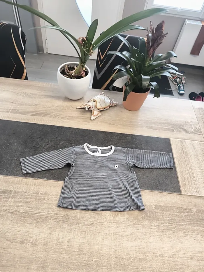 Tee-shirt garçon ml 12 mois Petit Bateau