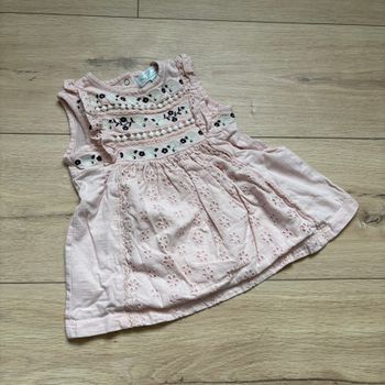 Robe fille rose brodée Mes Petits Cailloux 9 mois