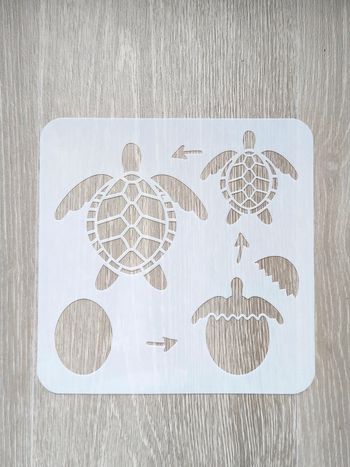 Pochoir du cycle de vie de la tortue