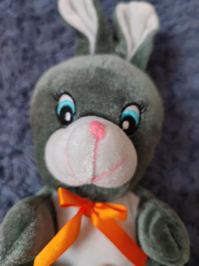 Peluche lapin gris - photo numéro 2
