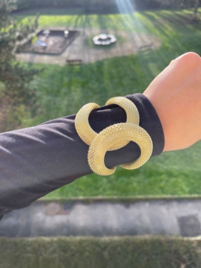 Bracelet manchette pour femme Doré