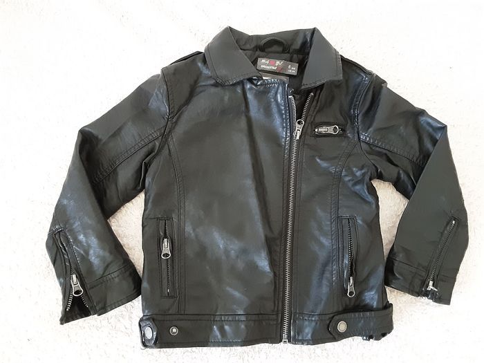 Blouson noir style perfecto Orchestra 6 ans