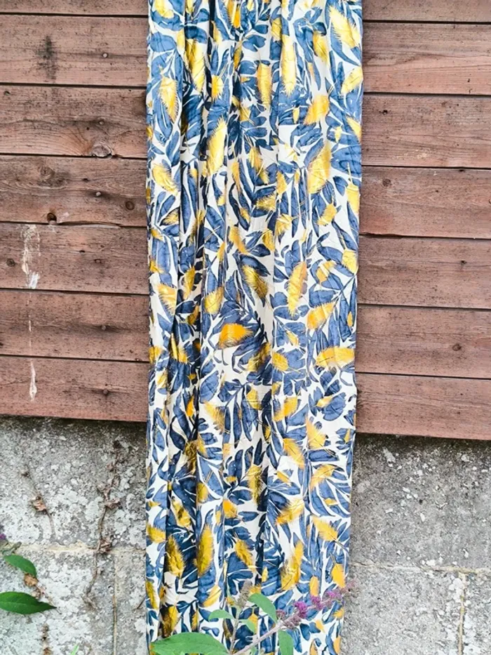 Robe longue bleue marine et beige été taille 40/42 - photo numéro 13