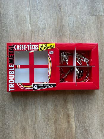 Coffret 4 casse-têtes métal et corde – Trouble Métal Série Difficile – Professor Puzzle