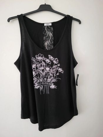 Ardene- débardeur noir dentelle Taille XL